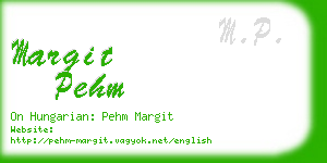 margit pehm business card